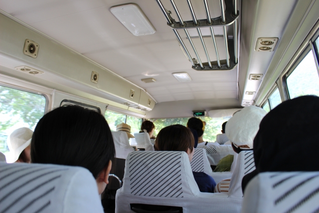 The minibus is convenient when traveling